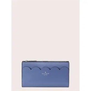 Kate Spade New York Braylon Scalloped Magnolia Women's Wallet in Light Blue